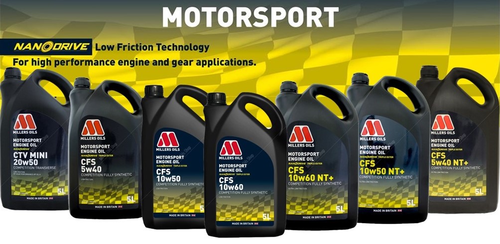 Millers motorsport oil range 1.2