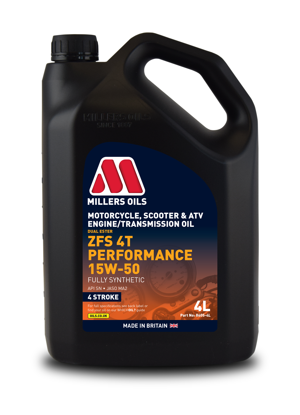 Millers Oils ZFS 4T Perfromance 15W 50 4L