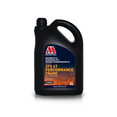 millers zfs 4t performance 15w50 motorcycle engine oil