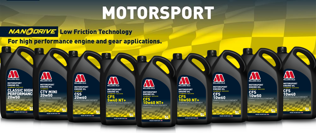 Millers Oils Motorsport Banner