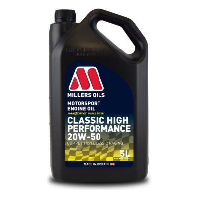 Millers Classic High Performance 20W-50 engine oil 5L can
