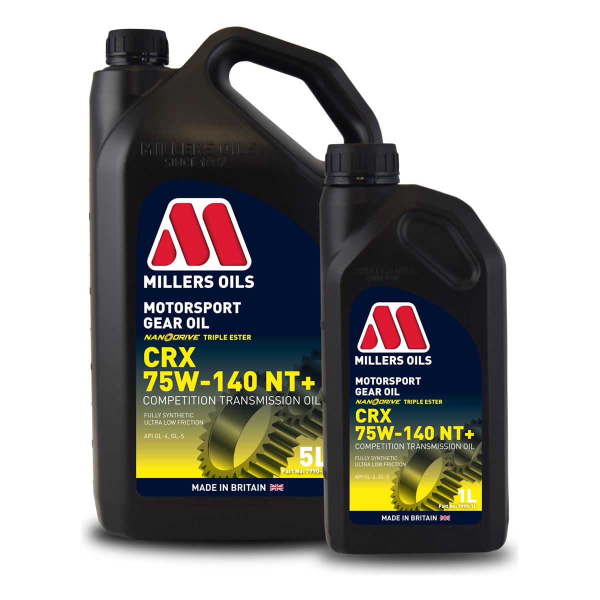 Millers CRX 75W-140 NT+ competition gear oil 1L and 5L