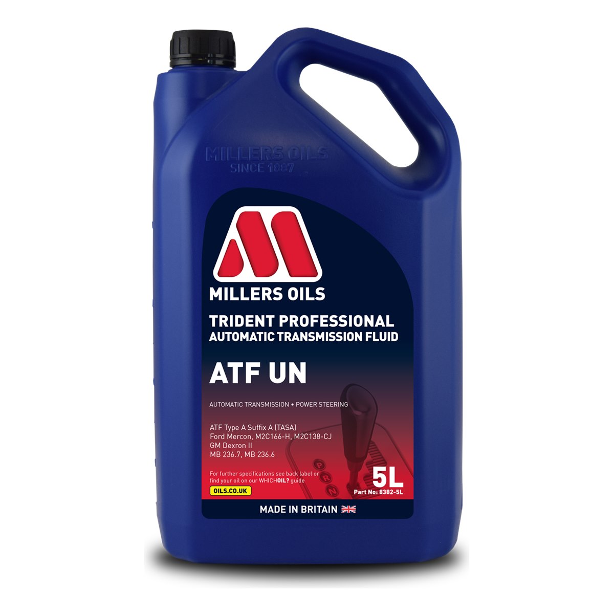 Millers Trident Professional ATF UN transmission fluid 5L can