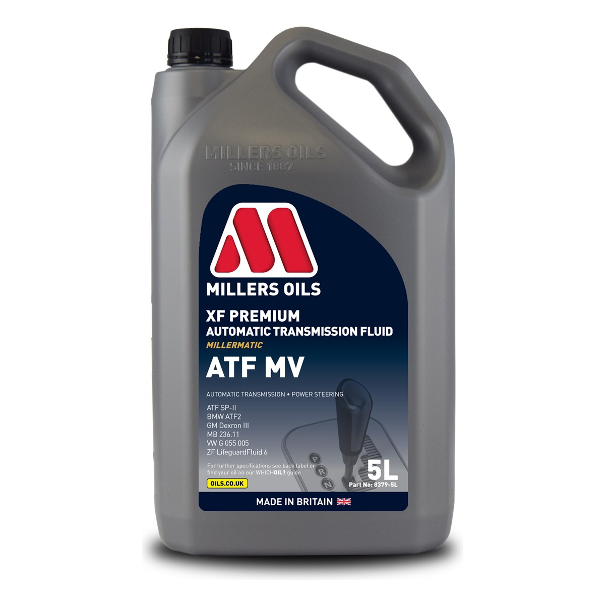Millers XF Premium ATF MV automatic transmission fluid 5L can
