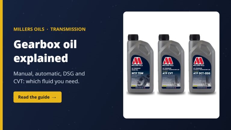 Gearbox oil explained: Millers XF Premium MTF 75W, ATF CVT and ATF DCT-DSG transmission fluids