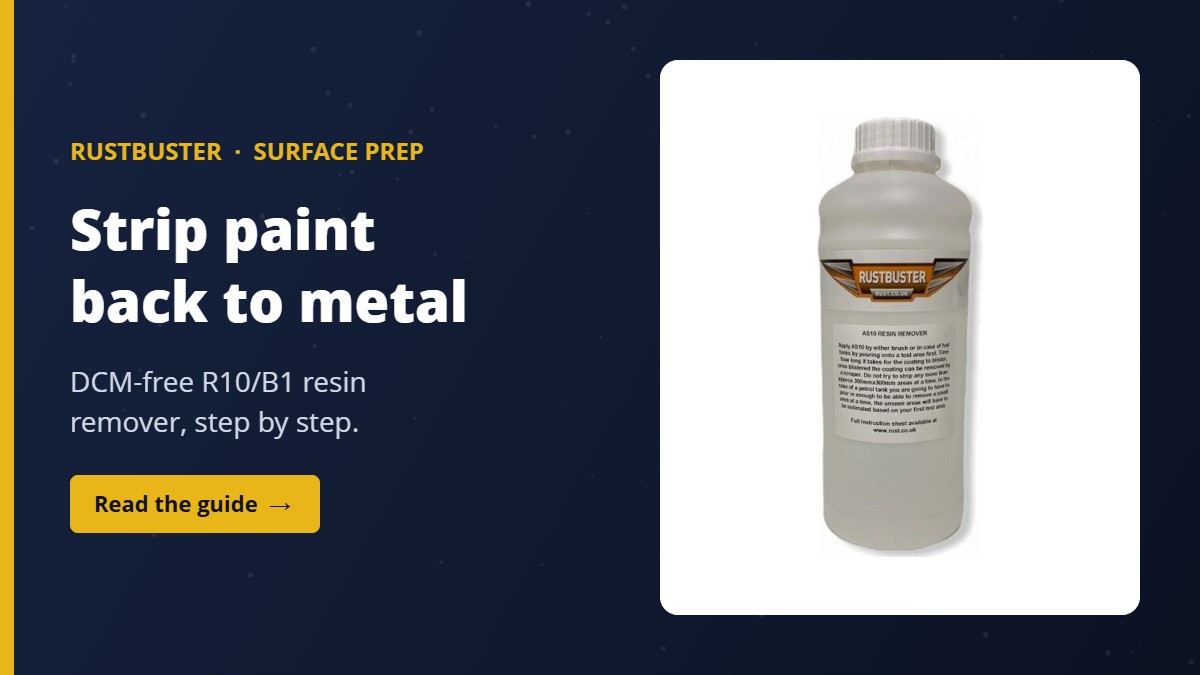 Rustbuster R10/B1 DCM-free resin remover and paint stripper
