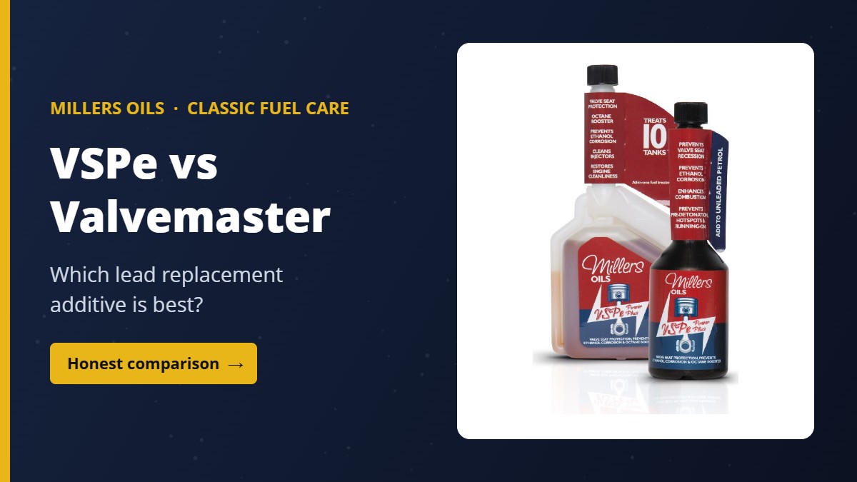 VSPe vs Valvemaster: which lead replacement additive is best? Millers VSPe Power Plus