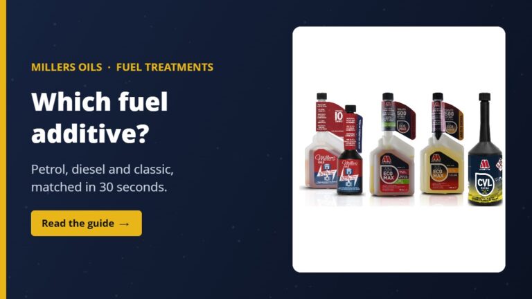 Millers VSPe Power Plus, Petrol Power EcoMax, Diesel Power EcoMax and CVL Extra fuel treatments